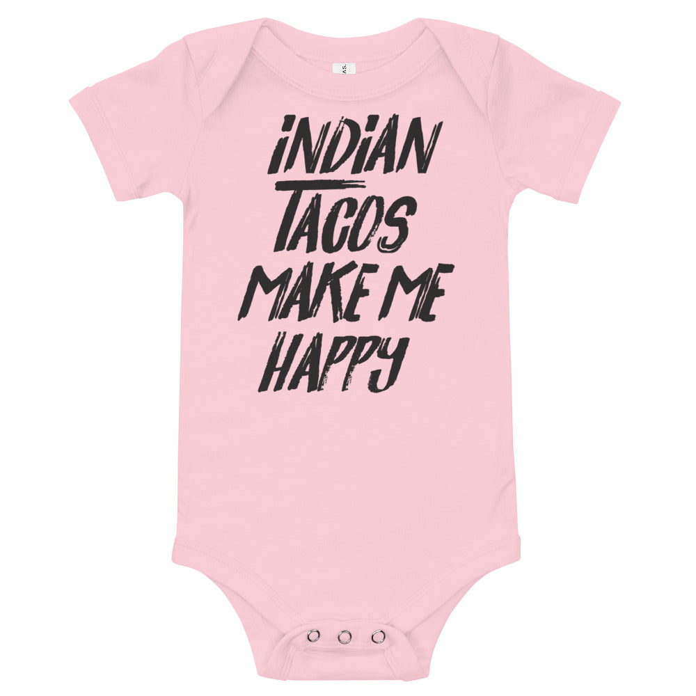 Indian Tacos Make Me Happy Onesie