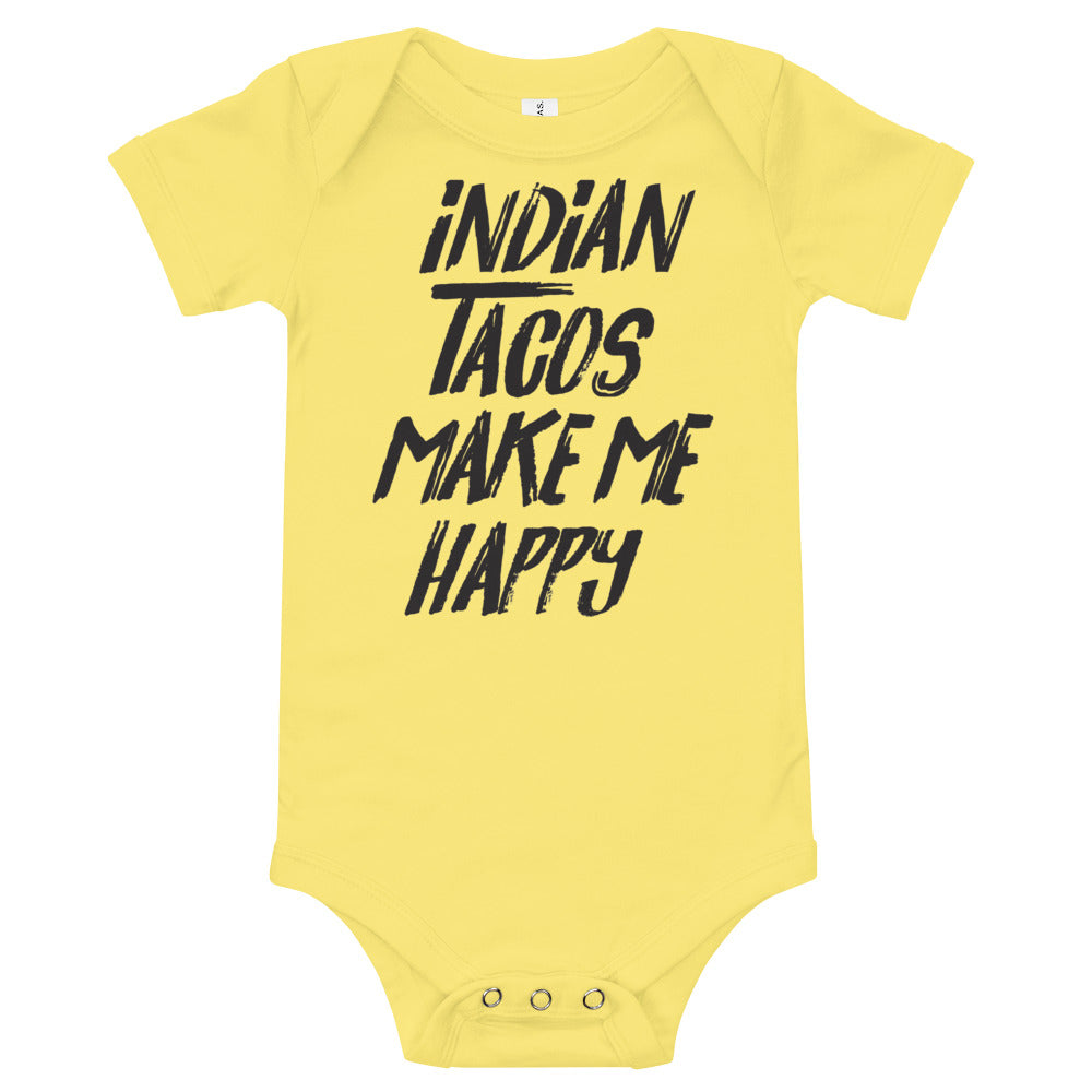 Indian Tacos Make Me Happy Onesie