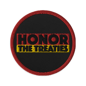 Honor The Treaties Embroidered patches