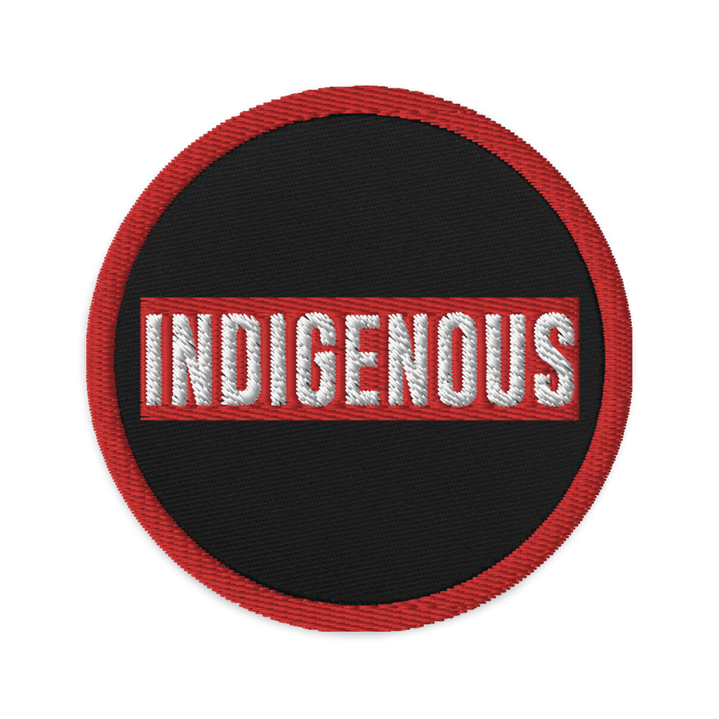 Red Indigenous Embroidered patches
