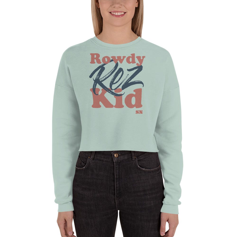 Rowdy Rez Kid Crop Sweatshirt