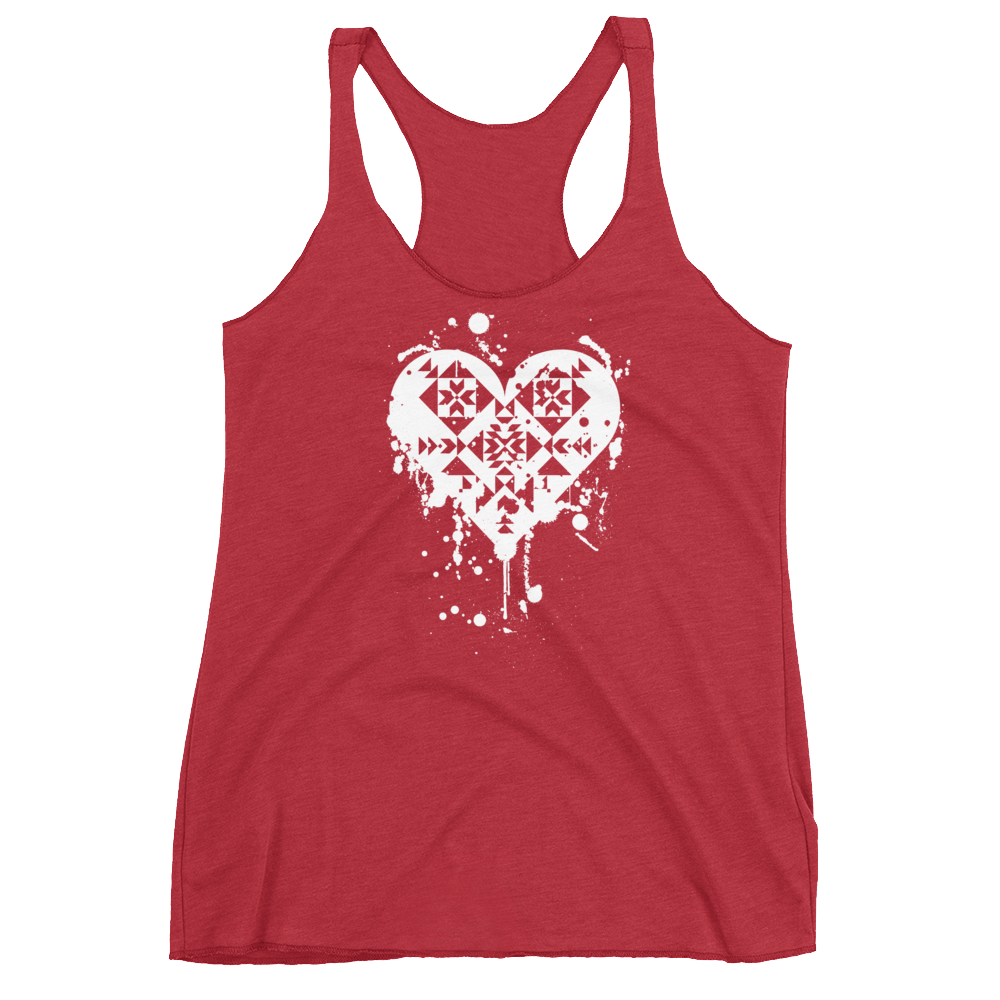 Splatter Heart Racerback Tank