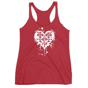 Splatter Heart Racerback Tank