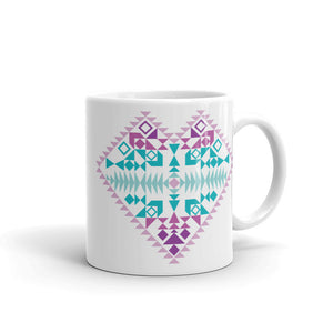 Multiple Colored Aztec Heart Mug