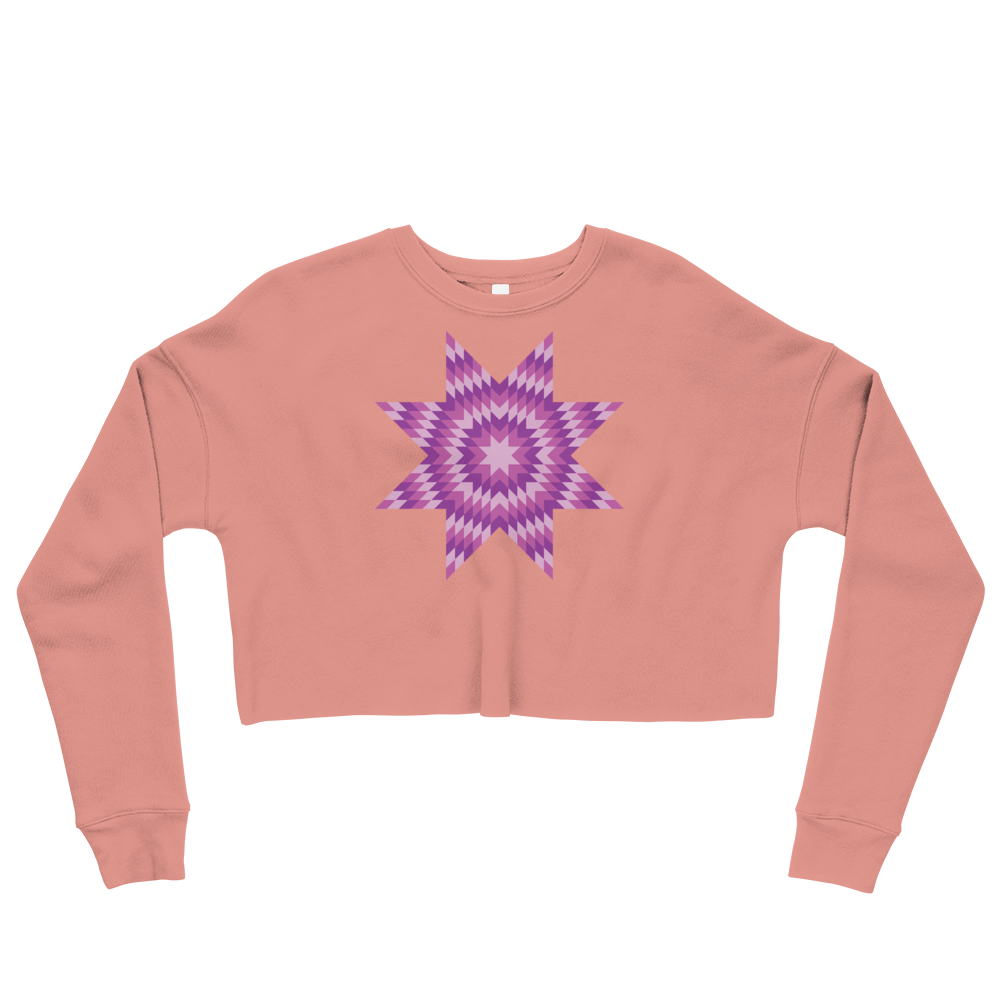 Purple Star Crop Sweatshirt