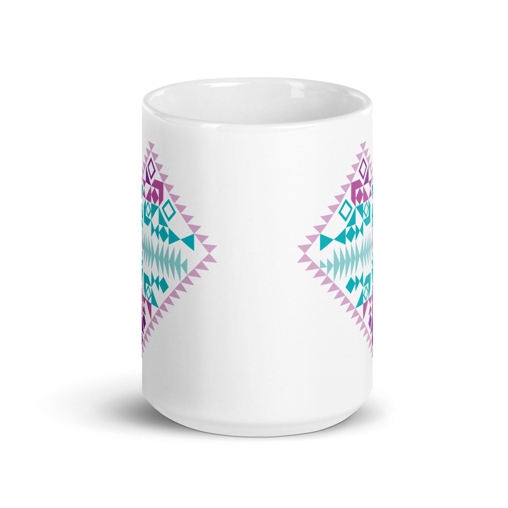 Multiple Colored Aztec Heart Mug