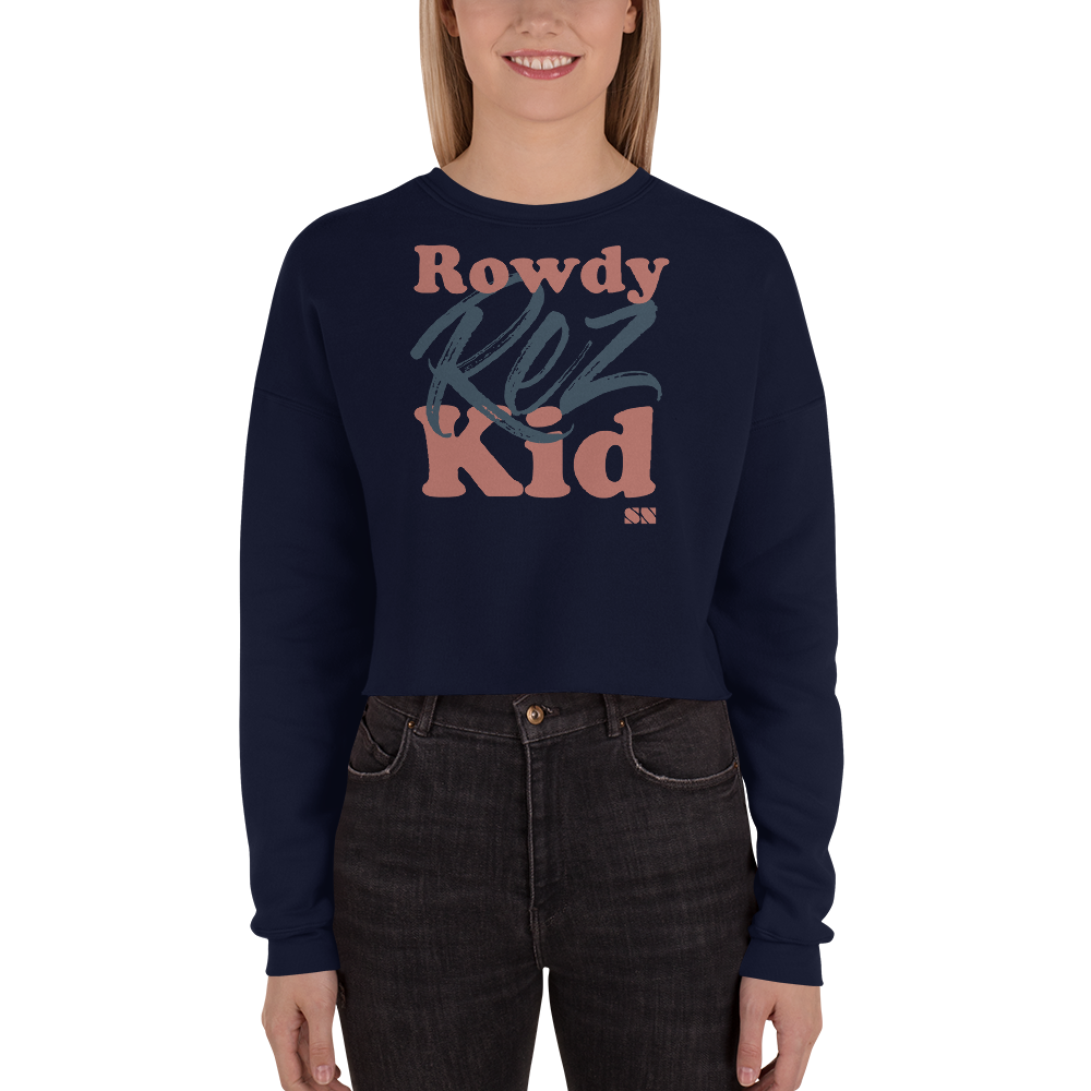 Rowdy Rez Kid Crop Sweatshirt