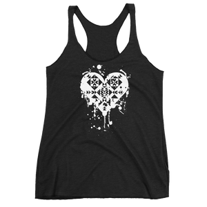 Splatter Heart Racerback Tank