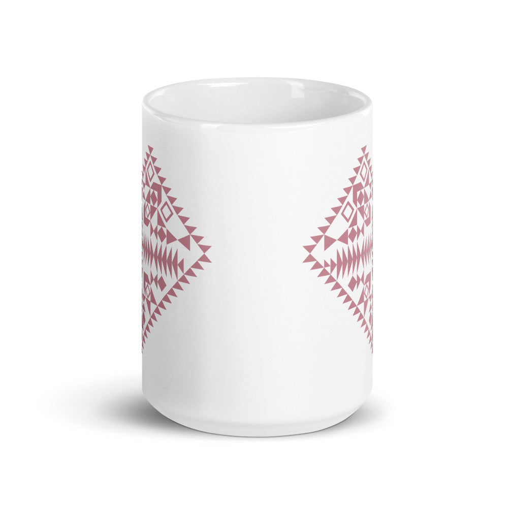 Pink Heart Aztec Mug