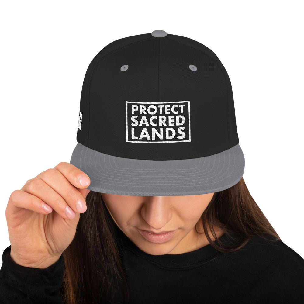 Protect Sacred Lands Snapback Hat