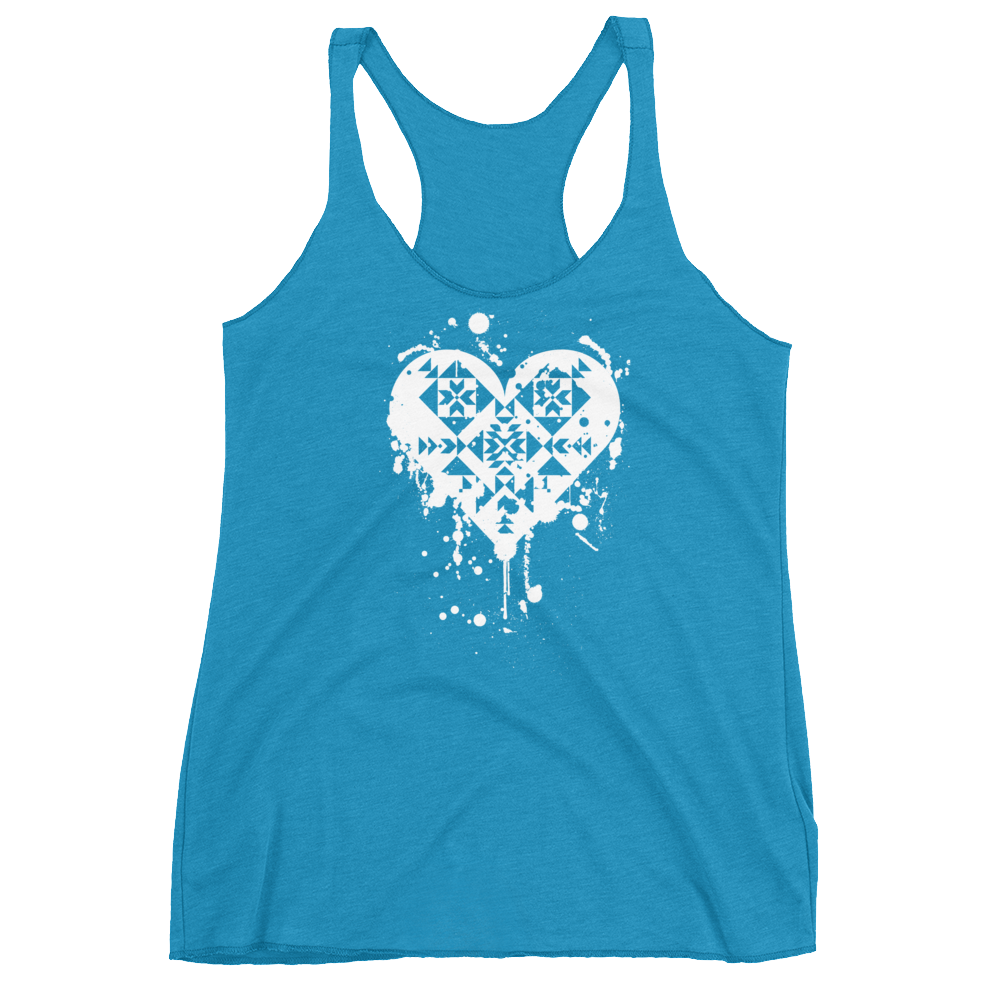 Splatter Heart Racerback Tank