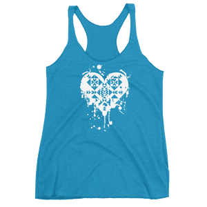 Splatter Heart Racerback Tank