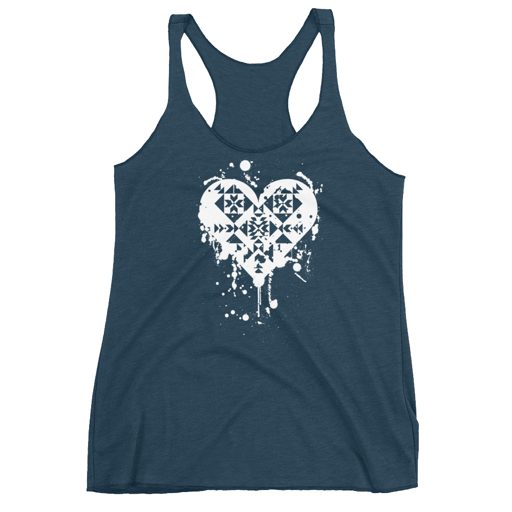 Splatter Heart Racerback Tank