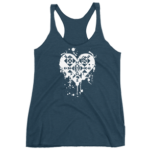 Splatter Heart Racerback Tank