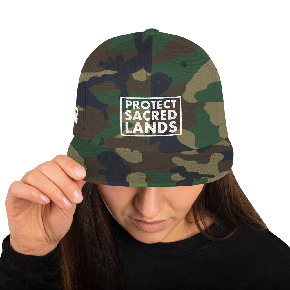 Protect Sacred Lands Snapback Hat