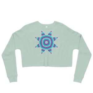 Teal Star Crop Sweatshirt