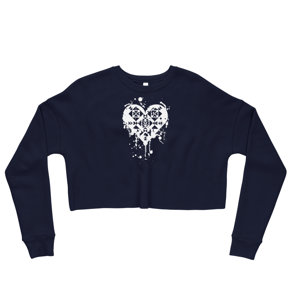 Splatter Heart Crop Sweatshirt