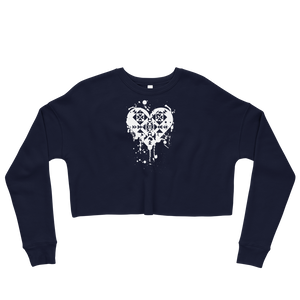 Splatter Heart Crop Sweatshirt