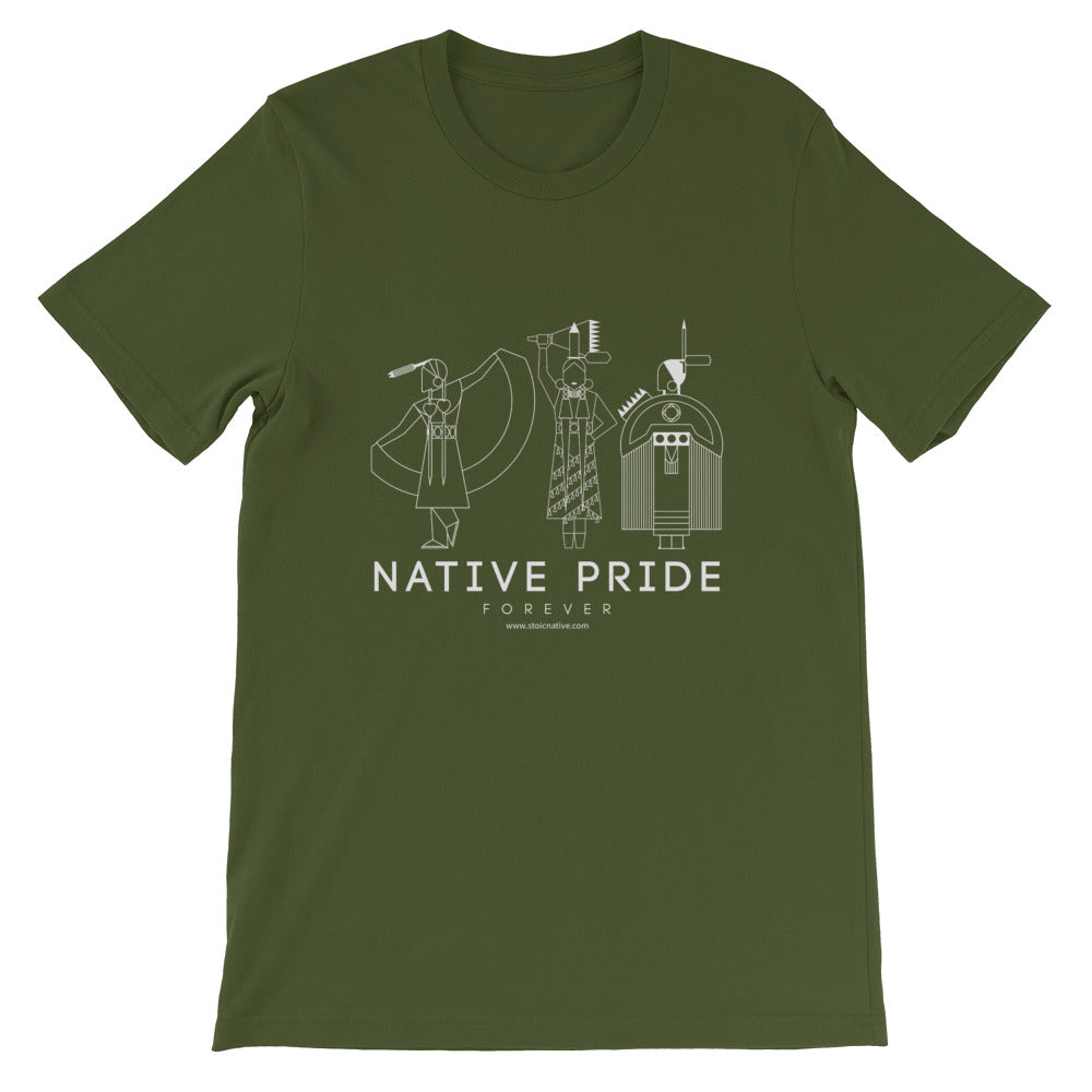 Native Pride Forever White Print Unisex T-Shirt
