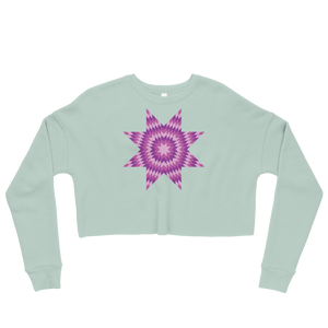 Purple Star Crop Sweatshirt