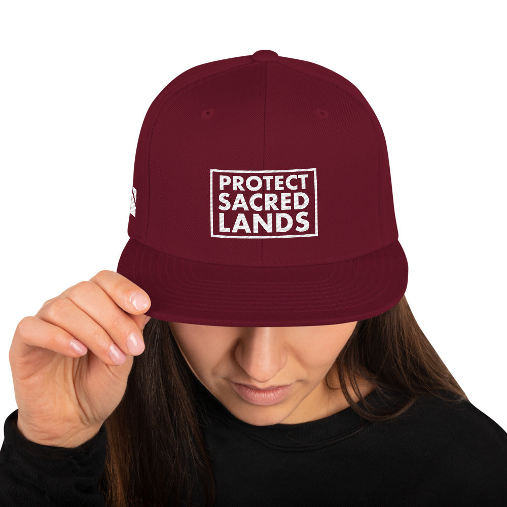 Protect Sacred Lands Snapback Hat