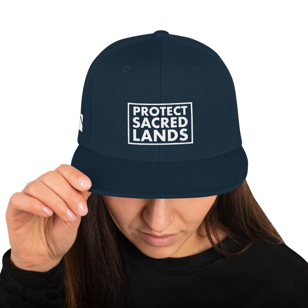 Protect Sacred Lands Snapback Hat