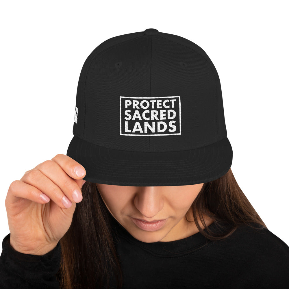 Protect Sacred Lands Snapback Hat