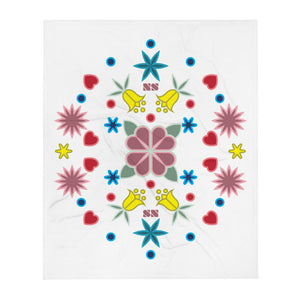 Native Floral Throw Blanket