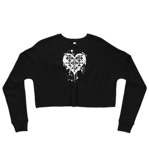 Splatter Heart Crop Sweatshirt