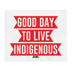 Good Day To Live Indigenous Throw Blanket