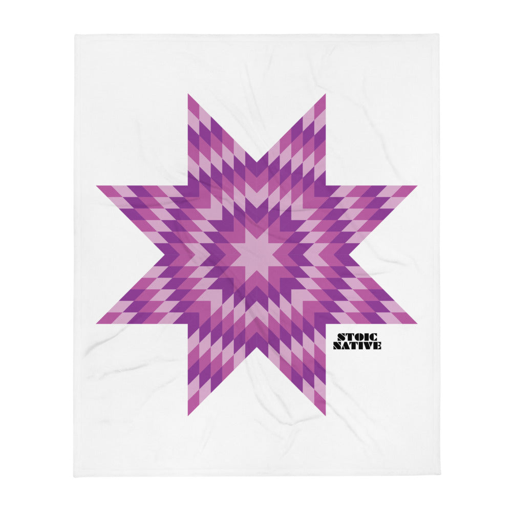 Purple Star Throw Blanket