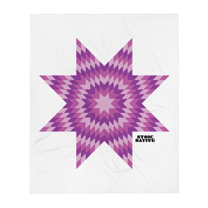 Purple Star Throw Blanket