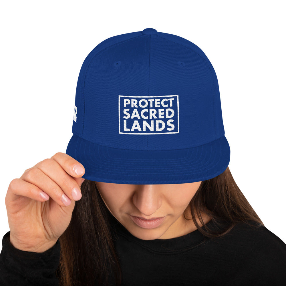 Protect Sacred Lands Snapback Hat