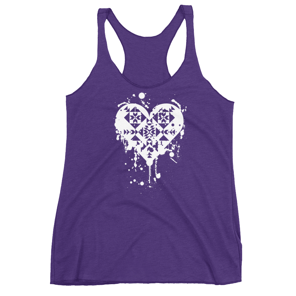 Splatter Heart Racerback Tank