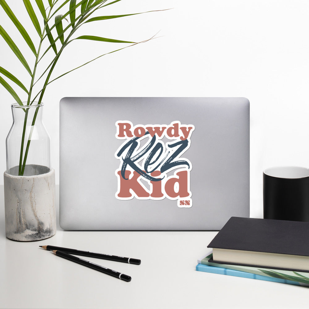 Rowdy Rez Kid Stickers