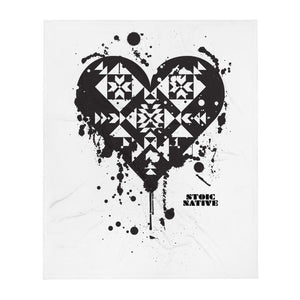 Splatter Heart Throw Blanket