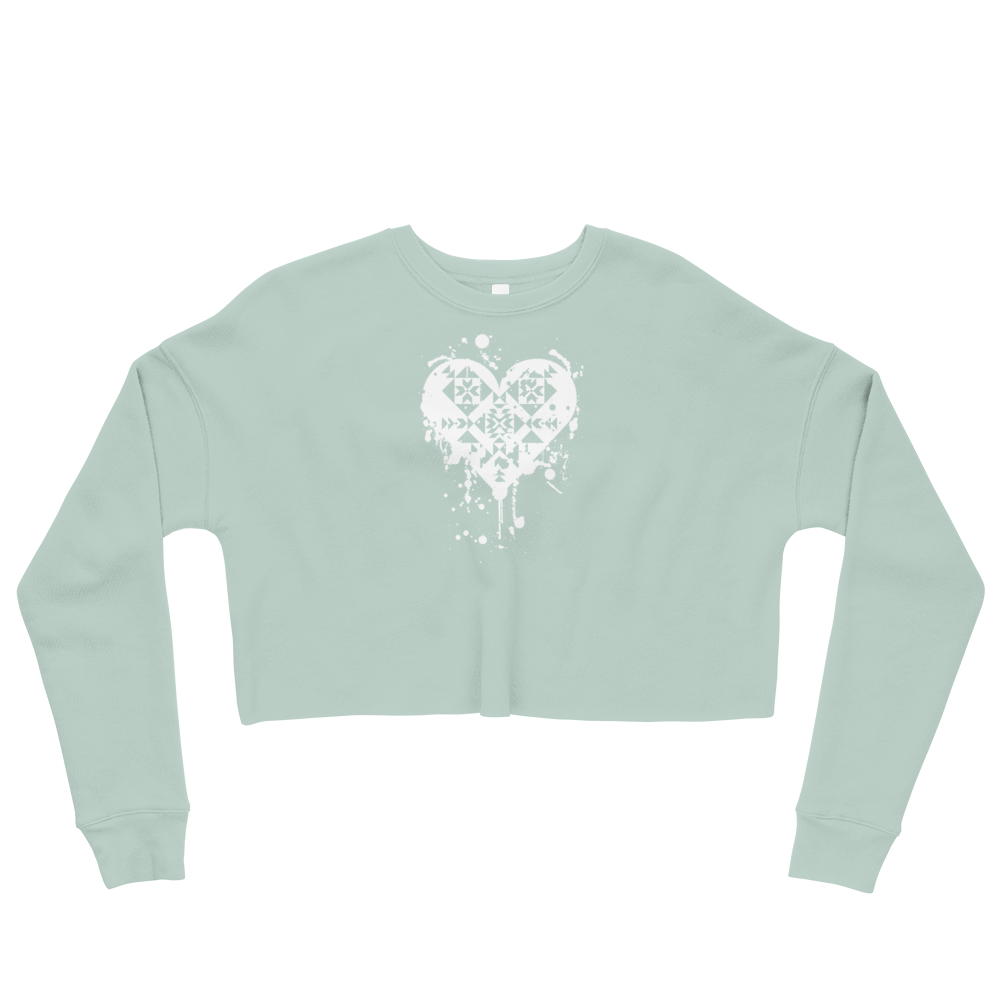 Splatter Heart Crop Sweatshirt