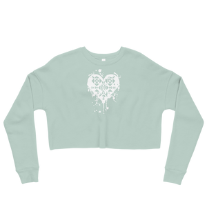 Splatter Heart Crop Sweatshirt