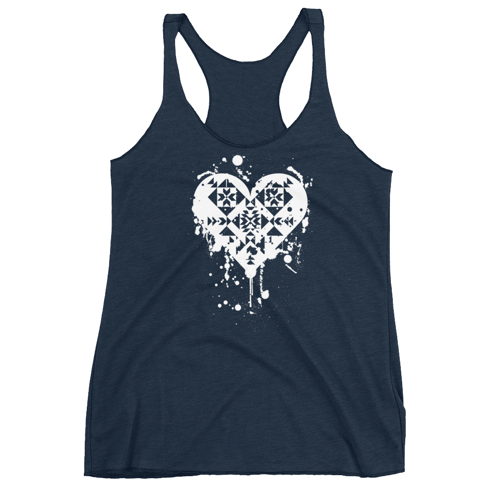 Splatter Heart Racerback Tank