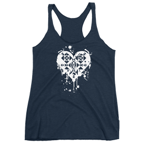 Splatter Heart Racerback Tank