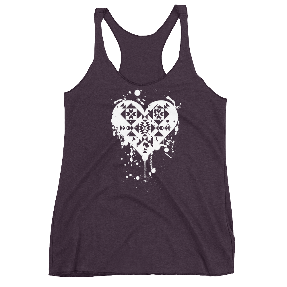 Splatter Heart Racerback Tank