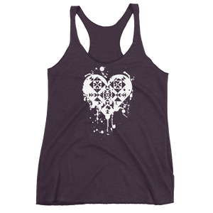 Splatter Heart Racerback Tank