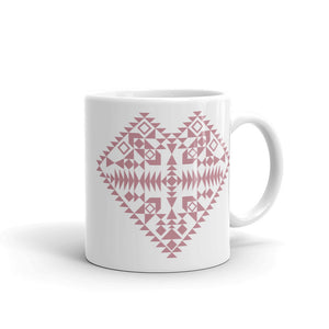 Pink Heart Aztec Mug