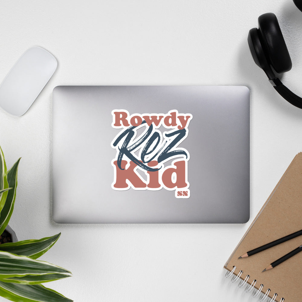 Rowdy Rez Kid Stickers