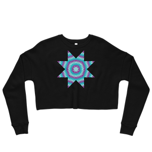 Teal Star Crop Sweatshirt