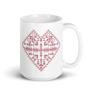 Pink Heart Aztec Mug