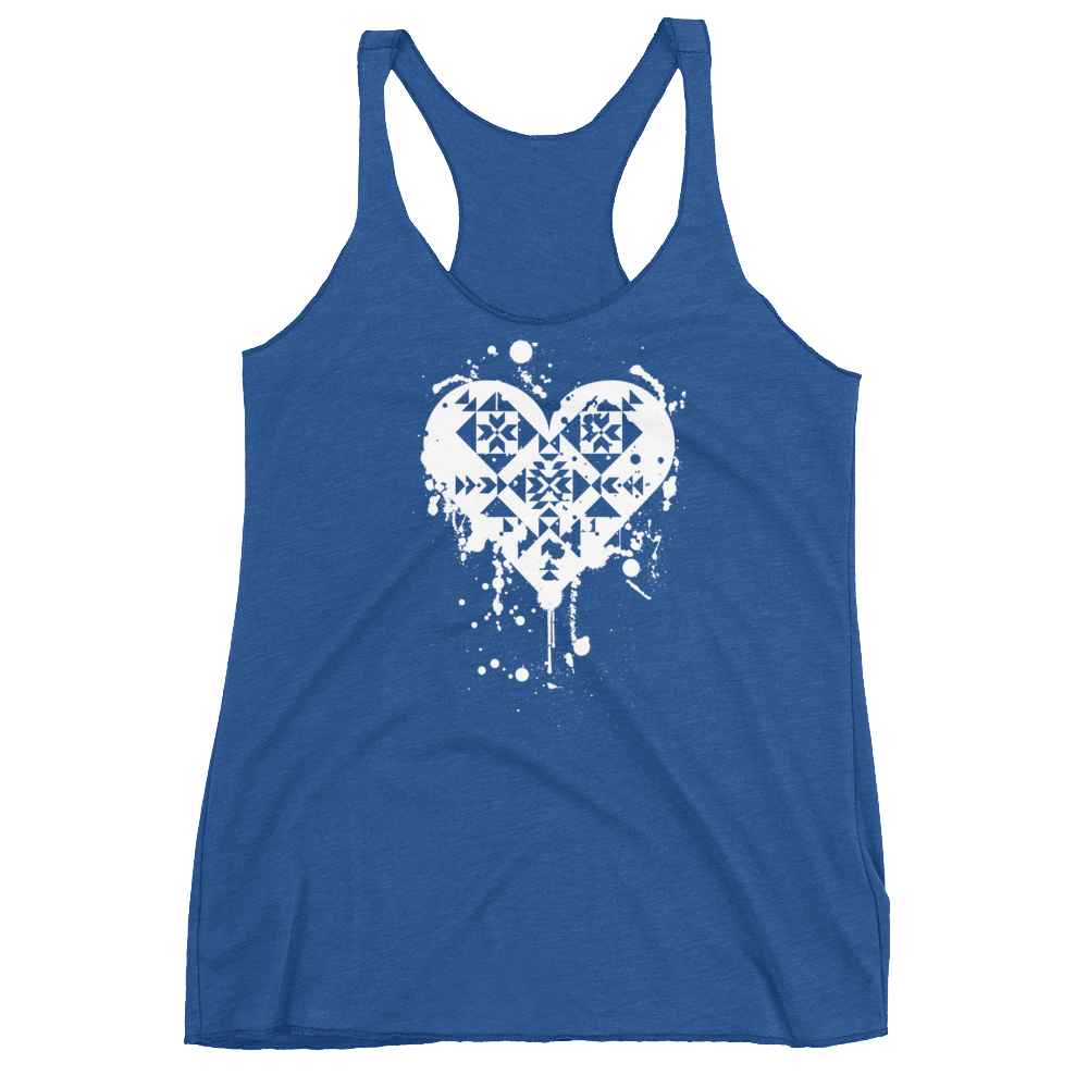 Splatter Heart Racerback Tank