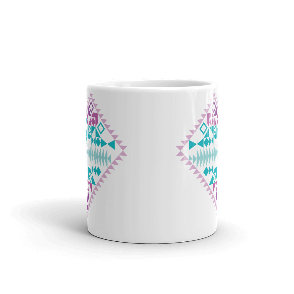 Multiple Colored Aztec Heart Mug