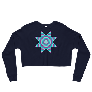 Teal Star Crop Sweatshirt